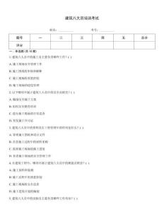 建筑八大員培訓考試