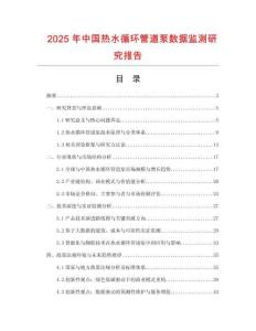 2025年中國熱水循環管道泵數據監測研究報告