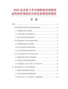 2025及未來5年中國群組式視頻會議終端市場現狀分析及前景預測報告