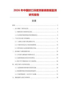 2026年中國封口深度測量表數據監測研究報告