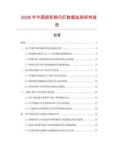 2026年中国丽彩频闪灯数据监测研究报告