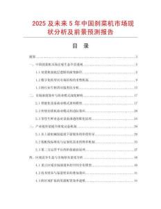 2025及未來5年中國剎菜機市場現狀分析及前景預測報告