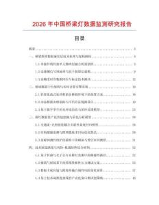 2026年中國橋梁燈數據監測研究報告