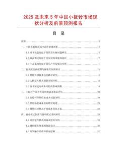 2025及未來5年中國小扳鈴市場現狀分析及前景預測報告