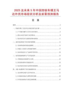 2025及未來5年中國四驅車模王馬達外殼市場現狀分析及前景預測報告
