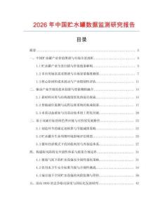 2026年中国贮水罐数据监测研究报告