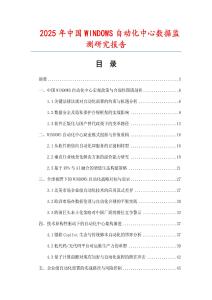 2025年中國WINDOWS自動化中心數據監測研究報告