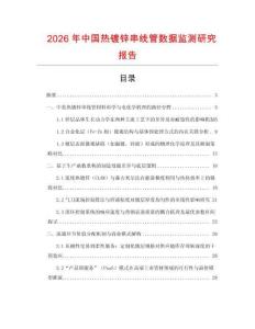 2026年中國熱鍍鋅串線管數據監測研究報告