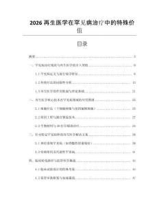 2026再生醫(yī)學在罕見病治療中的特殊價值