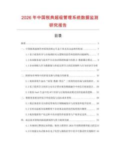 2026年中國稅典超級管理系統數據監測研究報告