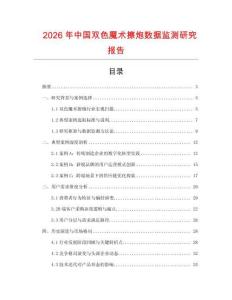 2026年中國雙色魔術擦炮數據監測研究報告
