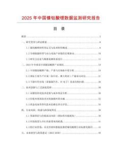 2025年中國鎳鈷酸鋰數據監測研究報告