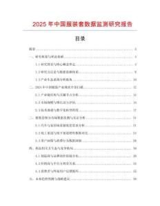 2025年中國服裝套數據監測研究報告