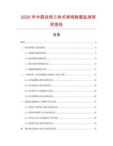 2025年中國自控三塊式球閥數據監測研究報告