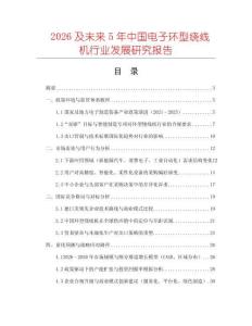 2026及未來5年中國電子環型繞線機行業發展研究報告