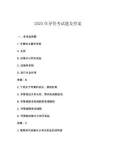 2025年导管考试题及答案