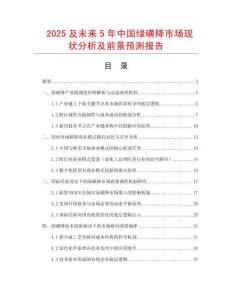2025及未來5年中國綠磺降市場現(xiàn)狀分析及前景預測報告