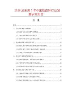 2026及未來5年中國鐵皮鐘行業發展研究報告