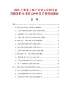 2025及未來5年中國雙頭空油壓式高周波機市場現狀分析及前景預測報告