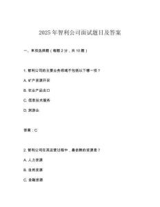 2025年智利公司面試題目及答案