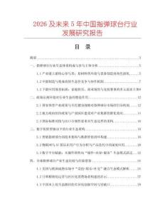 2026及未來5年中國指彈球臺行業發展研究報告