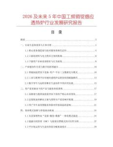2026及未來5年中國工頻銅錠感應透熱爐行業發展研究報告