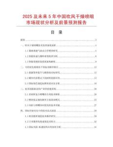 2025及未來5年中國吹風干燥噴咀市場現狀分析及前景預測報告
