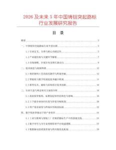 2026及未來5年中國鑄鋁突起路標行業發展研究報告