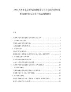 2025英屬維爾京群島金融服務行業市場需求供應分析及離岸銀行投資與發展規劃報告