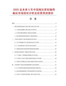 2025及未來5年中國推拉索軟軸用扁絲市場現狀分析及前景預測報告