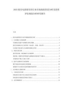 2025娛樂電影影星的行業市場現狀供需分析及投資評估規劃分析研究報告