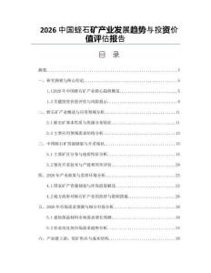 2026中國蛭石礦產業發展趨勢與投資價值評估報告