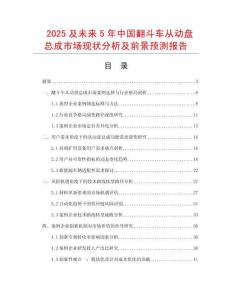 2025及未來5年中國翻斗車從動盤總成市場現狀分析及前景預測報告