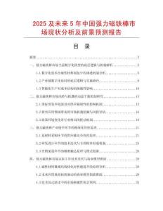 2025及未來5年中國強力磁鐵棒市場現狀分析及前景預測報告