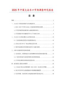 2025年中國大出水口市場調查研究報告