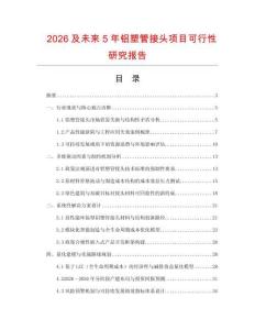 2026及未來5年鋁塑管接頭項目可行性研究報告