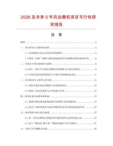 2026及未來(lái)5年風(fēng)動(dòng)磨機(jī)項(xiàng)目可行性研究報(bào)告