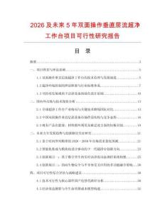 2026及未來5年雙面操作垂直層流超凈工作臺(tái)項(xiàng)目可行性研究報(bào)告