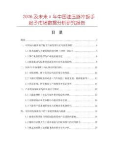 2026及未來5年中國油壓脈沖扳手起子市場數據分析研究報告