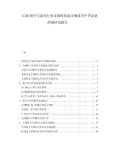 2025航空零部件行業(yè)市場(chǎng)現(xiàn)狀需求和投資評(píng)估發(fā)展?jié)撘?guī)研究報(bào)告