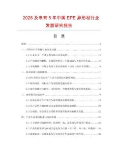 2026及未來5年中國(guó)EPE異形材行業(yè)發(fā)展研究報(bào)告