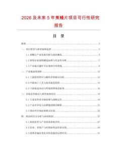 2026及未來(lái)5年煮鰻片項(xiàng)目可行性研究報(bào)告