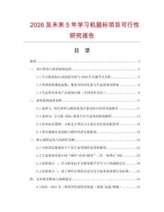 2026及未来5年学习机鼠标项目可行性研究报告