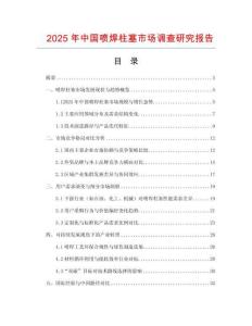 2025年中國噴焊柱塞市場調查研究報告