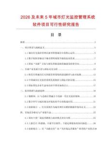 2026及未來5年城市燈光監(jiān)控管理系統(tǒng)軟件項目可行性研究報告