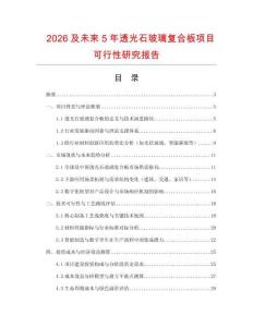2026及未來5年透光石玻璃復合板項目可行性研究報告