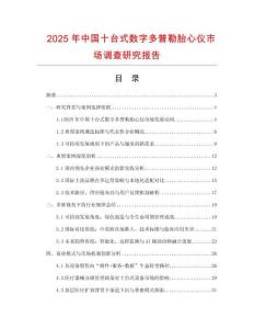 2025年中國十臺式數(shù)字多普勒胎心儀市場調(diào)查研究報告