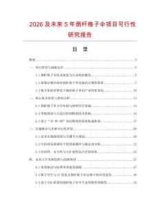 2026及未來5年倒桿格子傘項目可行性研究報告