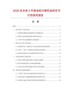 2026及未來5年柴油機內燃機油項目可行性研究報告