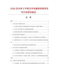 2026及未来5年笔记本电脑密码锁项目可行性研究报告